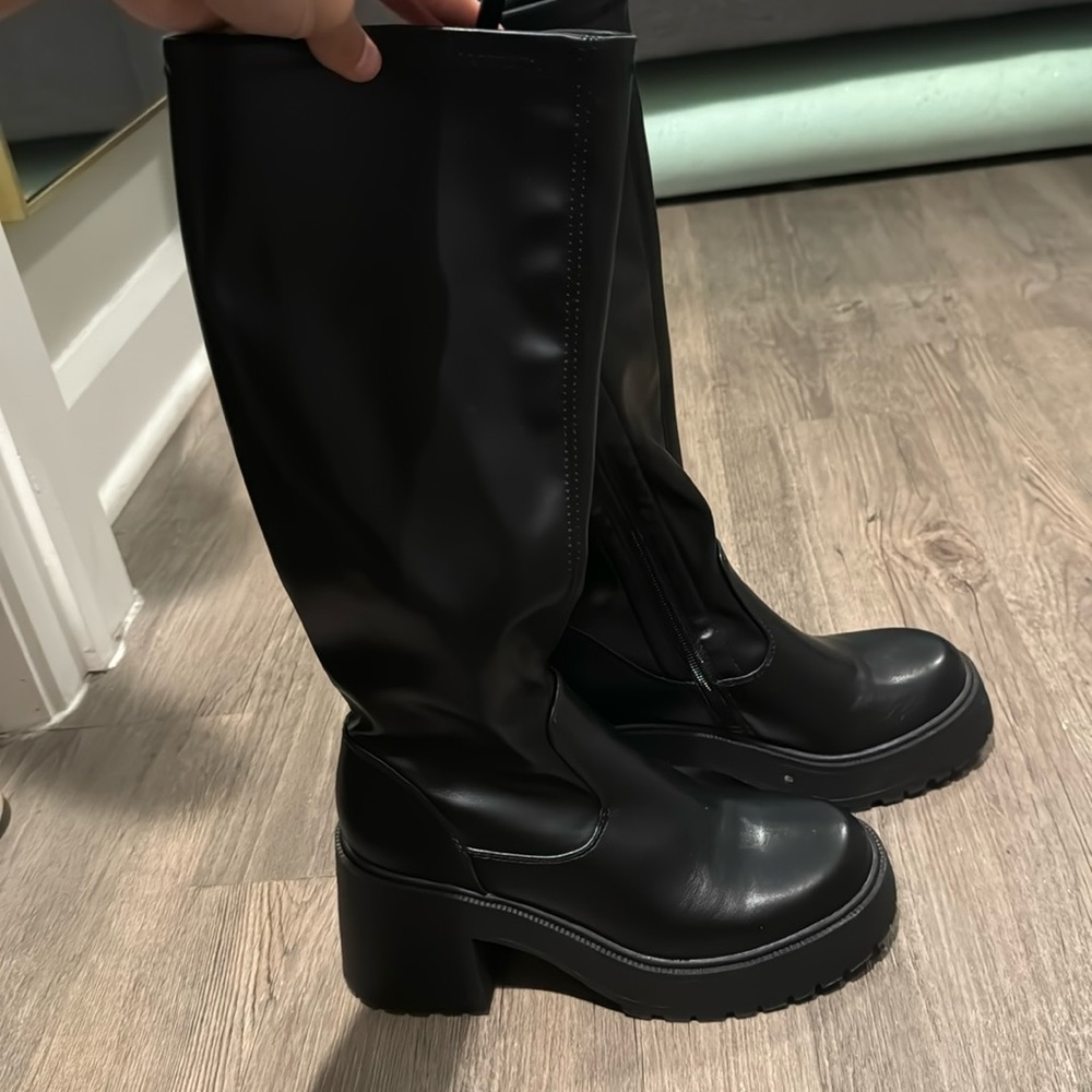 PU leather High Thigh Boots